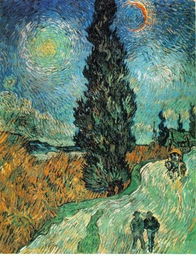 Road with Cypresses 2 Vincent van Gogh Oil Paintings